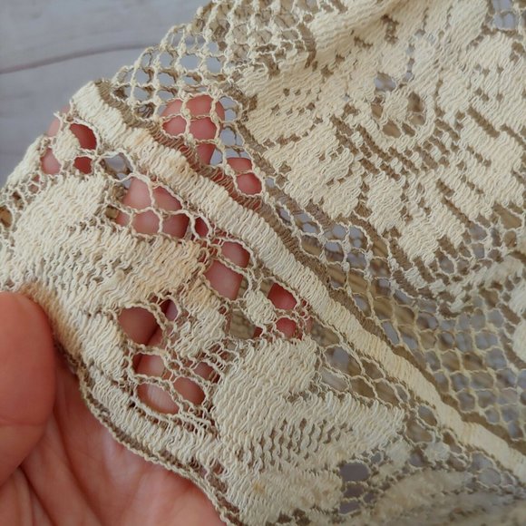 ❤️SOLD❤️Vintage 70s Womens Lace V Neck Bell Sleeve Tunic C - Picture 6 of 6